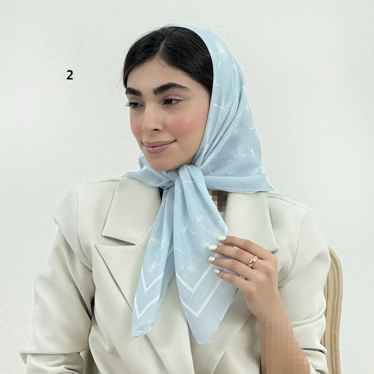 مینی اسکارف زنانه طرحدار نخی | آی بولک