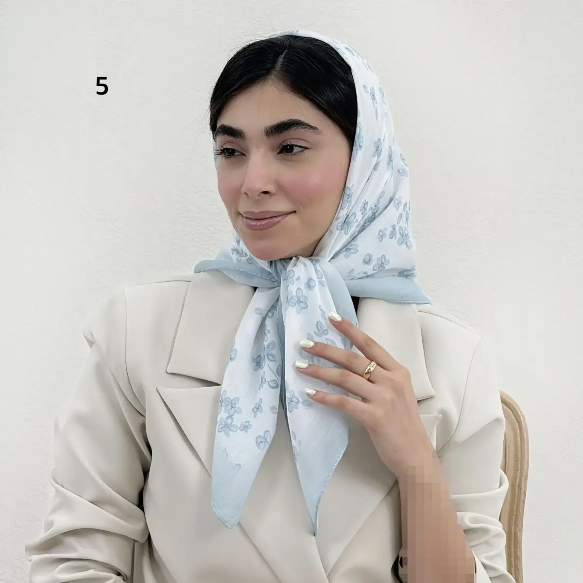 مینی اسکارف زنانه طرحدار نخی | آی بولک