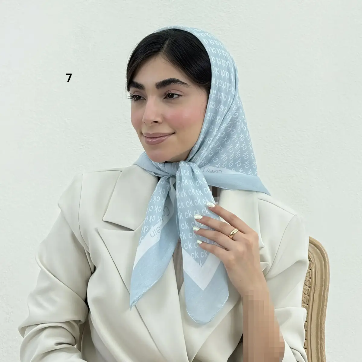 مینی اسکارف زنانه طرحدار نخی | آی بولک