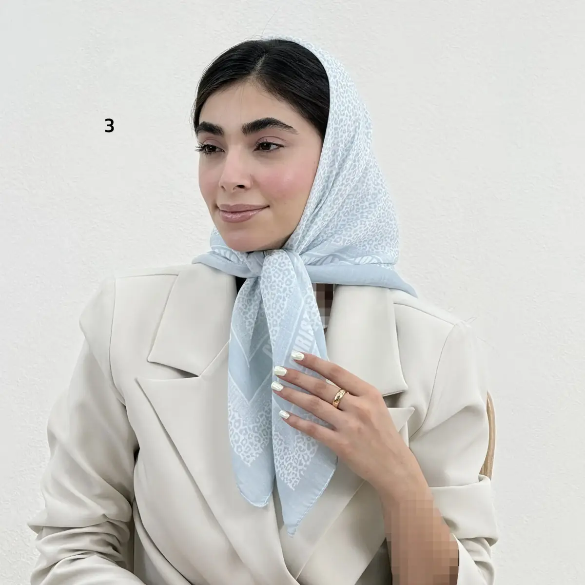 مینی اسکارف زنانه طرحدار نخی | آی بولک
