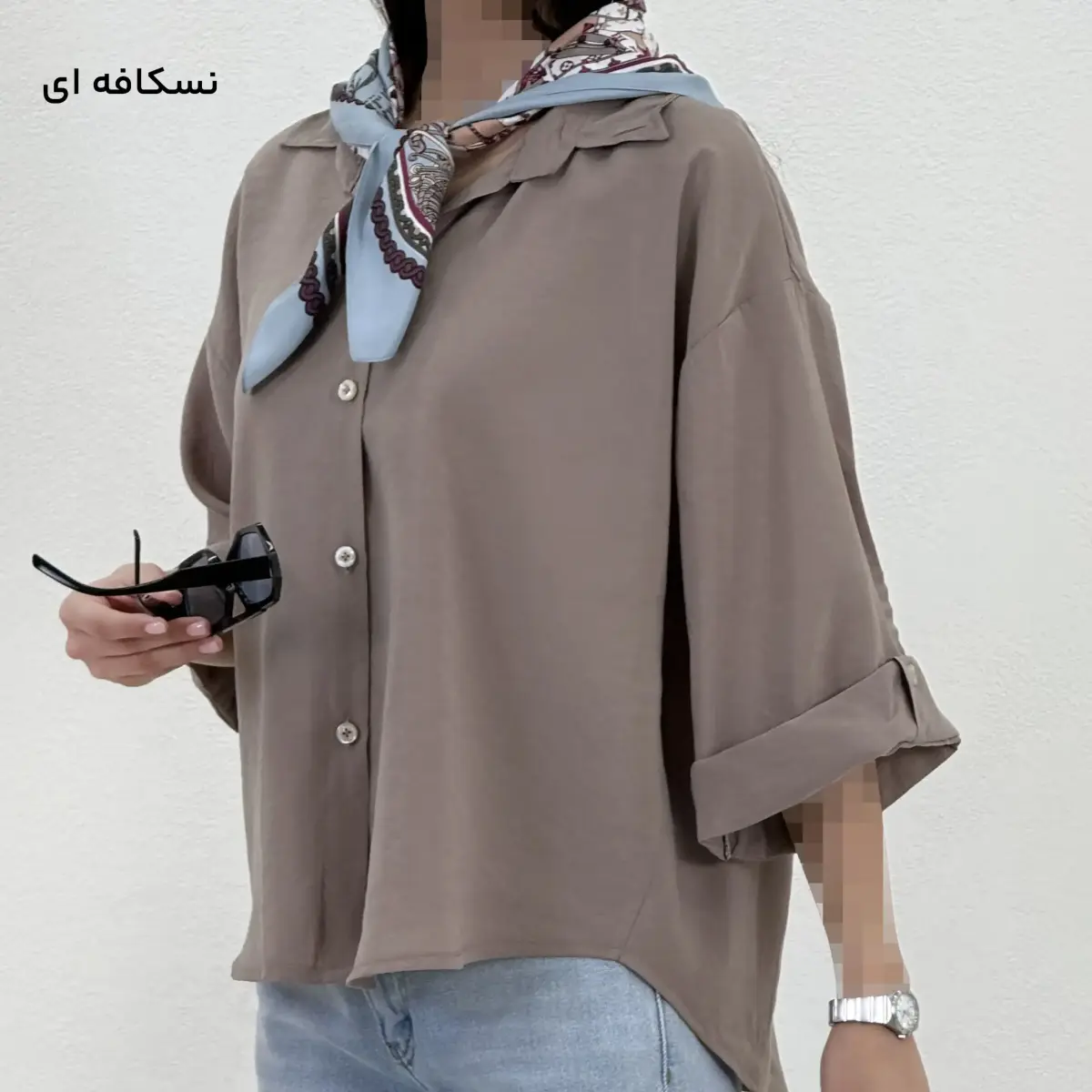 شومیز زنانه سیلک آستین دوبل | آی بولک
