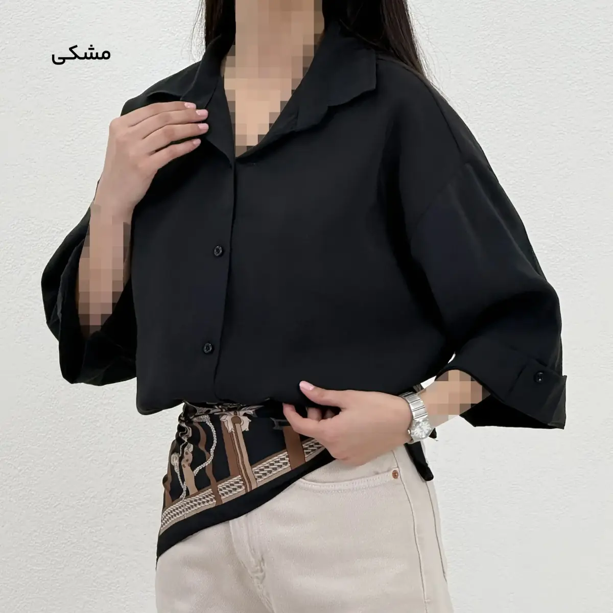 شومیز زنانه سیلک آستین دوبل | آی بولک