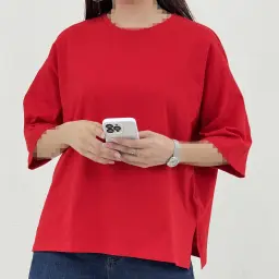 تیشرت زنانه باکسی بیسیک | آی بولک