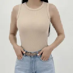 تاپ زنانه کبریتی یقه گرد | آی بولک