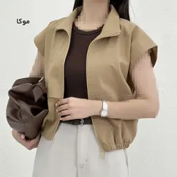 وست زنانه لینن یقه شکاری | آی بولک