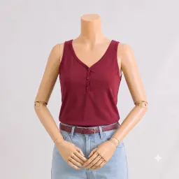 تاپ زنانه بیسیک جلو دکمه | آی بولک