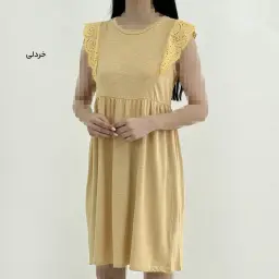 پیراهن زنانه حلقه ای نخ و پنبه ساده  | آی بولک