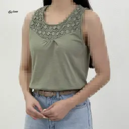 تاپ زنانه حلقه ای یقه گیپوری | آی بولک
