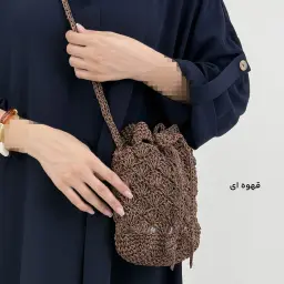 کیف زنانه رافیا مدل کیسه‌ای | آی بولک