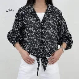 شومیز زنانه گره ای طرح گل | آی بولک