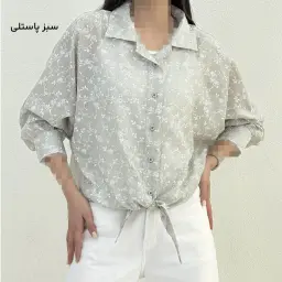 شومیز زنانه گره ای طرح گل | آی بولک