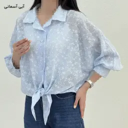 شومیز زنانه گره ای طرح گل | آی بولک