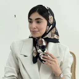 مینی اسکارف زنانه تویل طرحدار | آی بولک