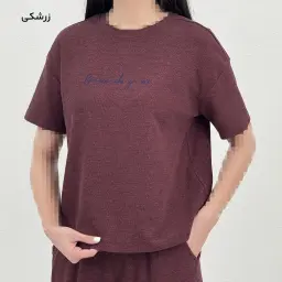 تیشرت زنانه یقه گرد بیسکویتی | آی بولک
