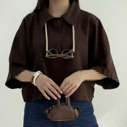 شومیز زنانه لینن جلو بسته | آی بولک
