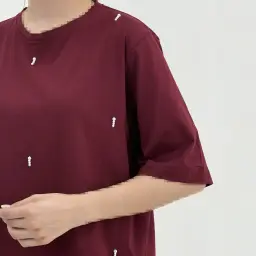 تیشرت زنانه یقه گرد مرواریدی | آی بولک