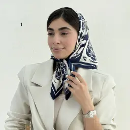 مینی اسکارف زنانه چنل گل تویل | آی بولک