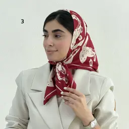 مینی اسکارف زنانه چنل گل تویل | آی بولک