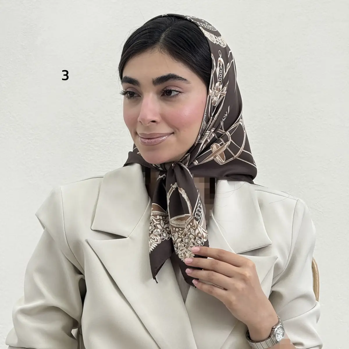 مینی اسکارف زنانه طرح زنجیری | آی بولک