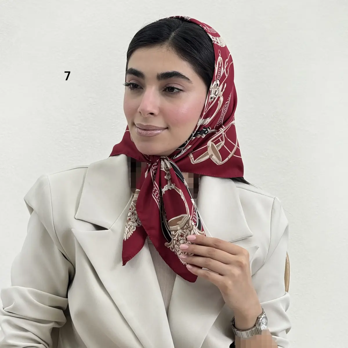 مینی اسکارف زنانه طرح زنجیری | آی بولک