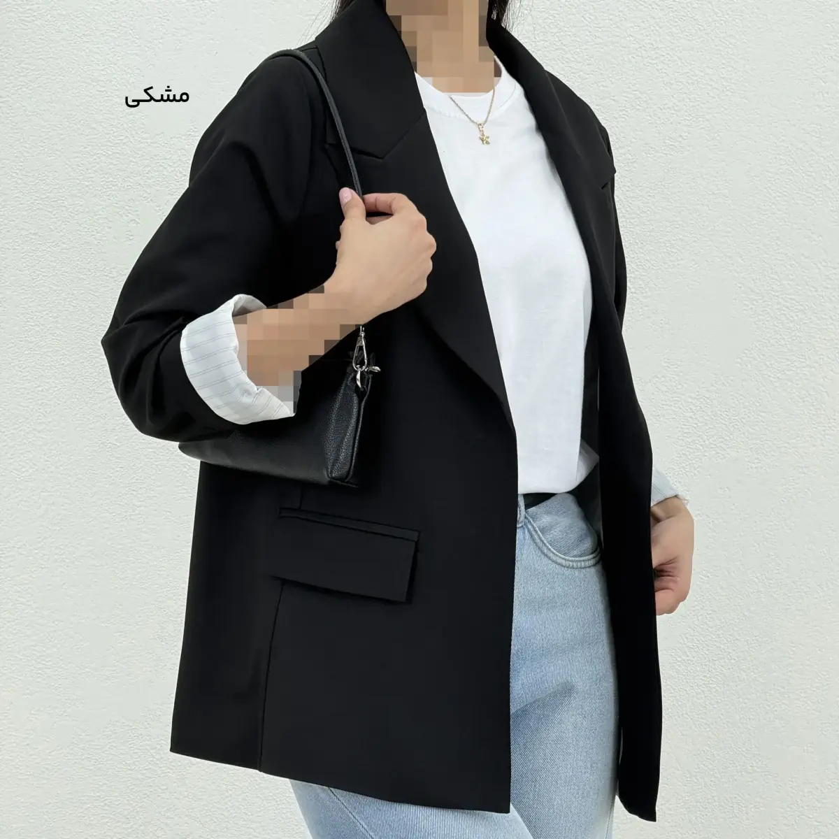 کت زنانه کرپ بزیاق یقه انگلیسی | آی بولک