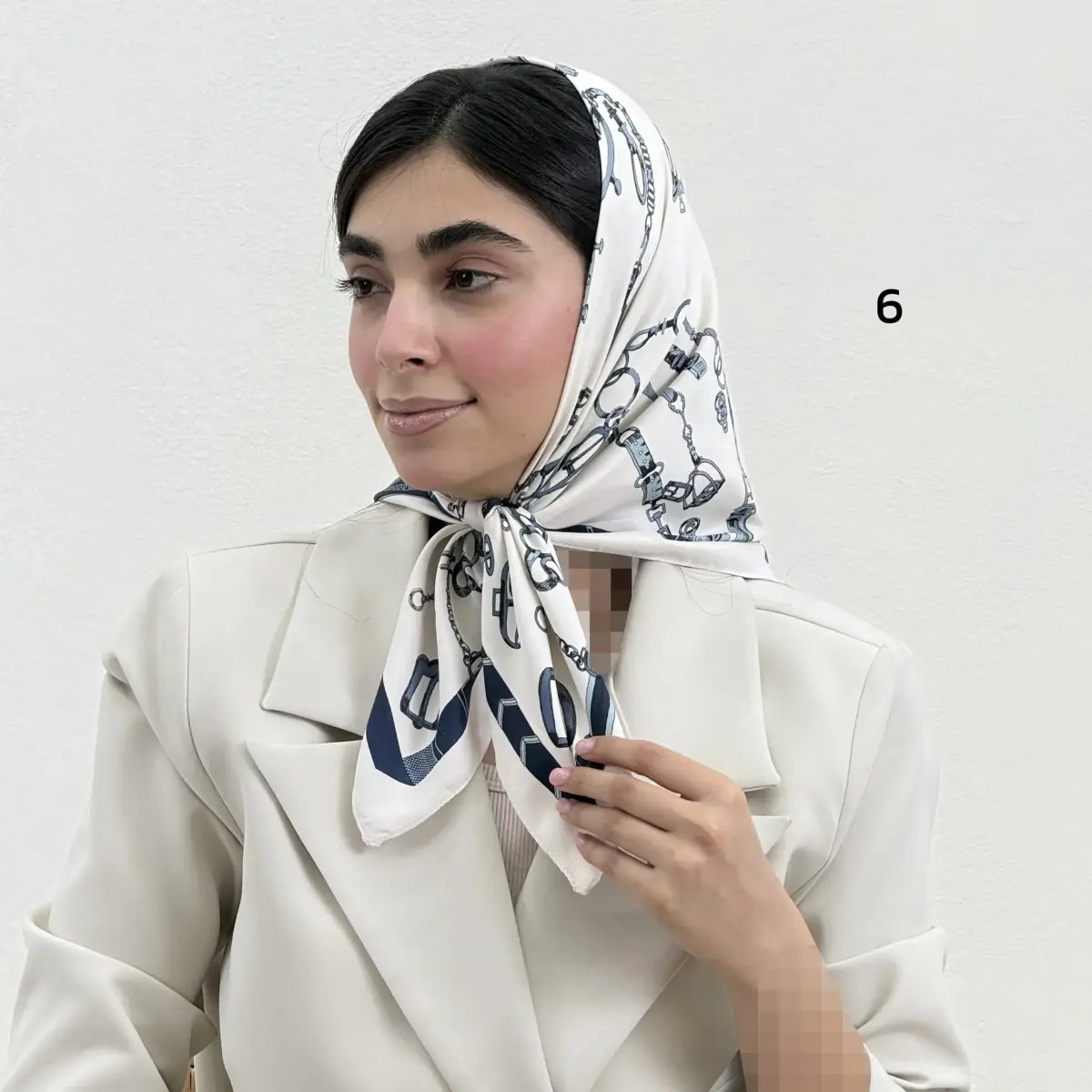 مینی اسکارف زنانه تویل طرحدار | آی بولک