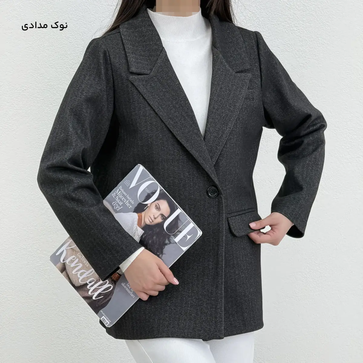 کت زنانه فوتر طرح جناغی | آی بولک