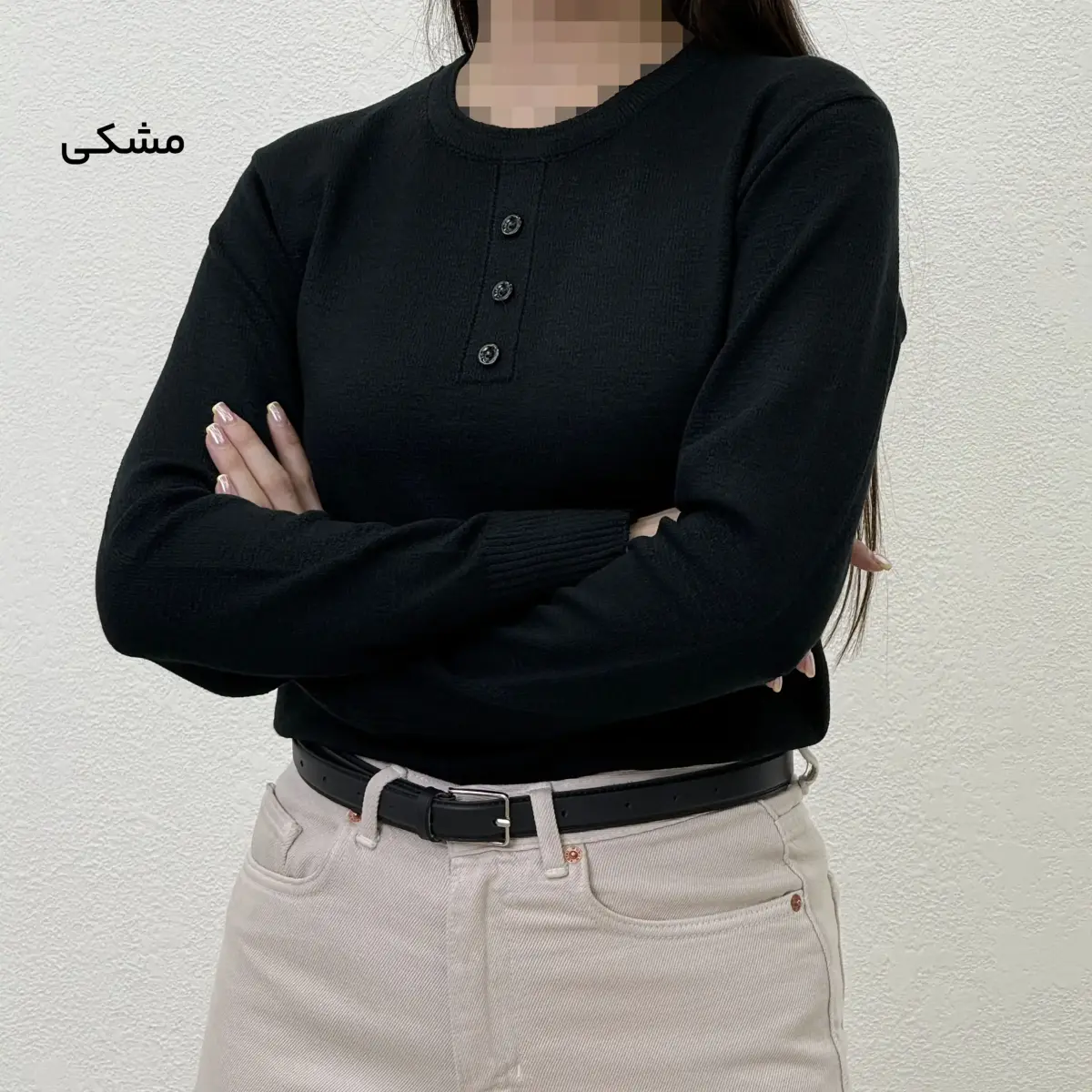 بلوز بافت زنانه جلو دکمه | آی بولک