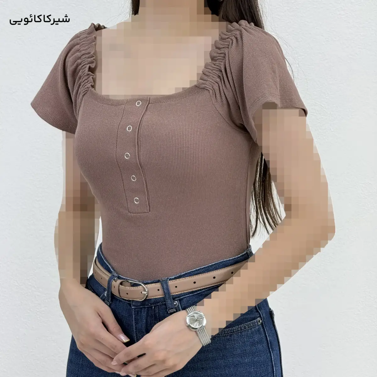 بادی زنانه کبریتی آستین پفی | آی بولک