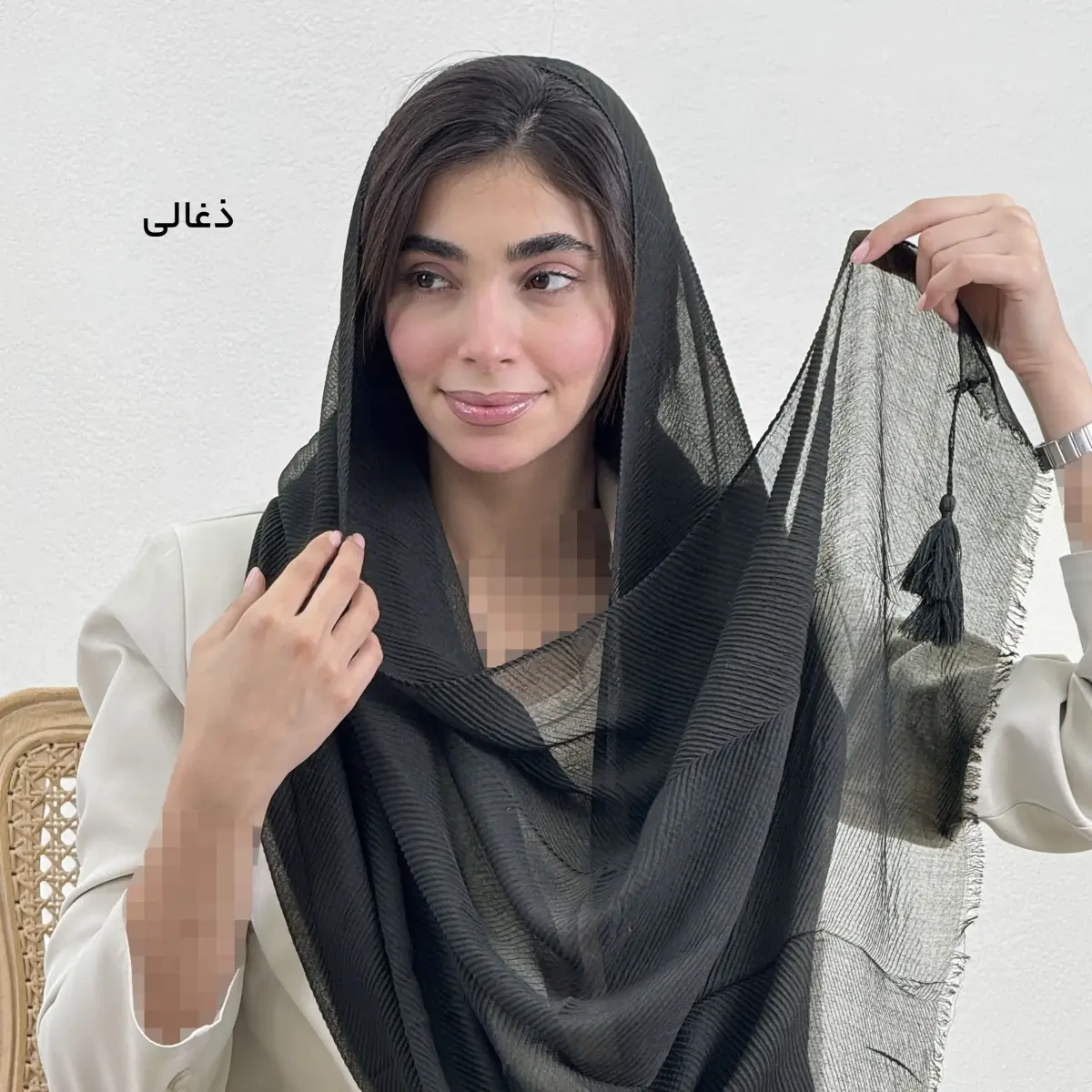 شال زنانه پلیسه کارملا | آی بولک