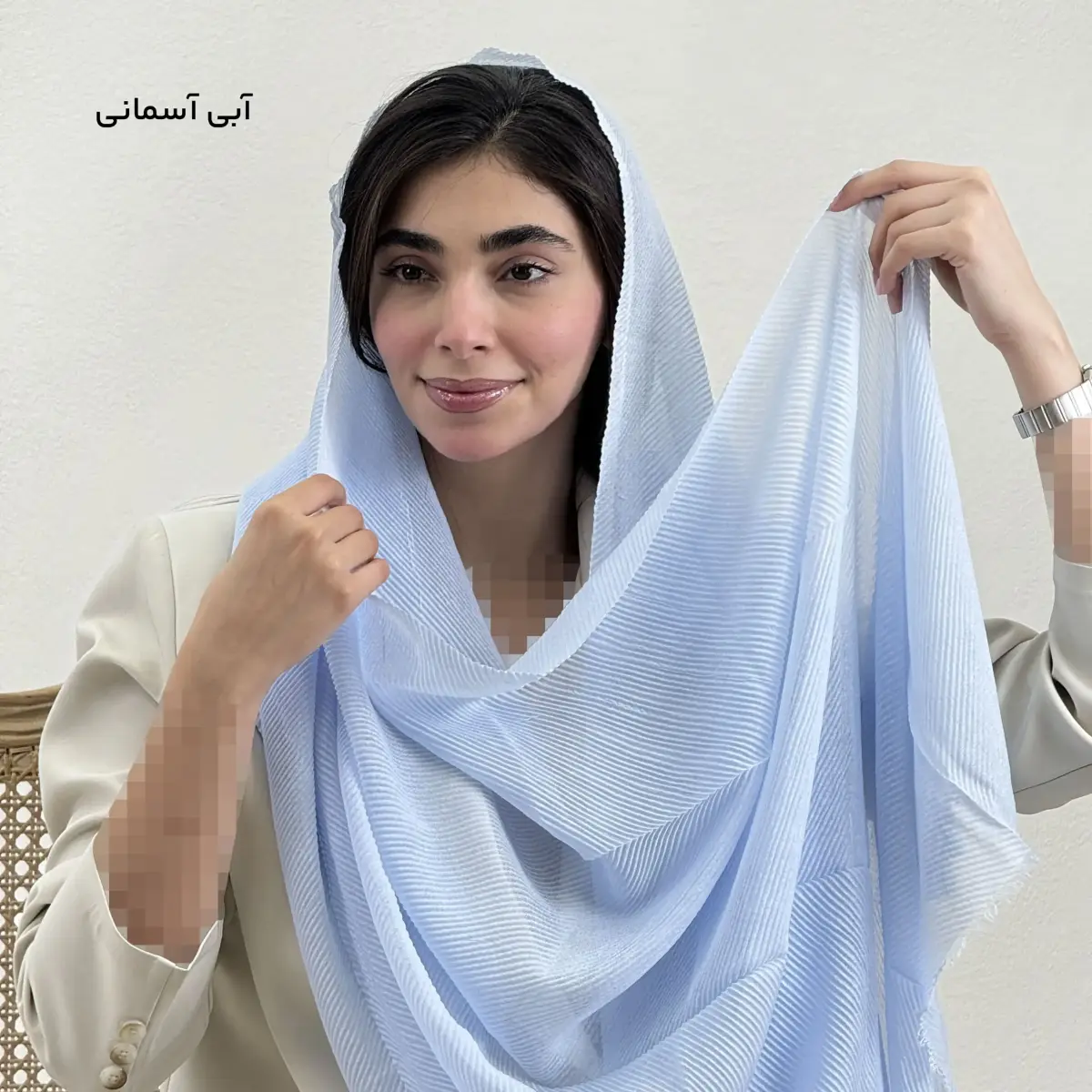 شال زنانه پلیسه کارملا | آی بولک