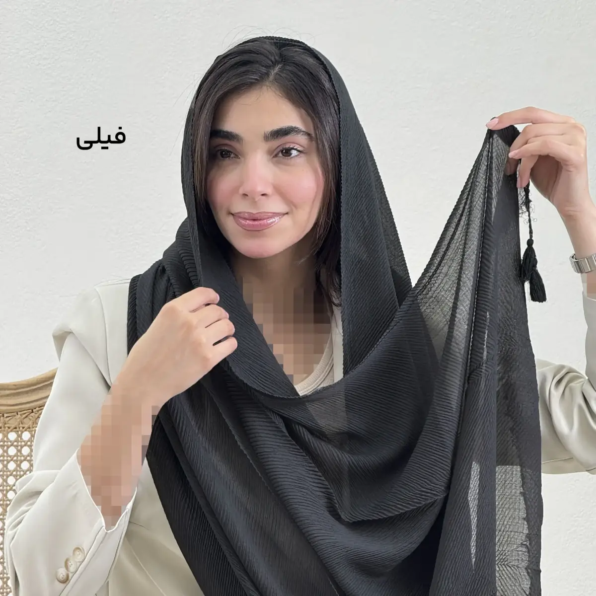 شال زنانه پلیسه کارملا | آی بولک