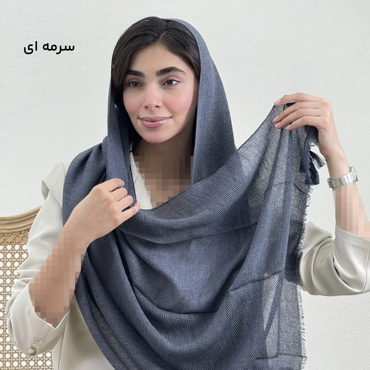 شال زنانه پلیسه کارملا | آی بولک