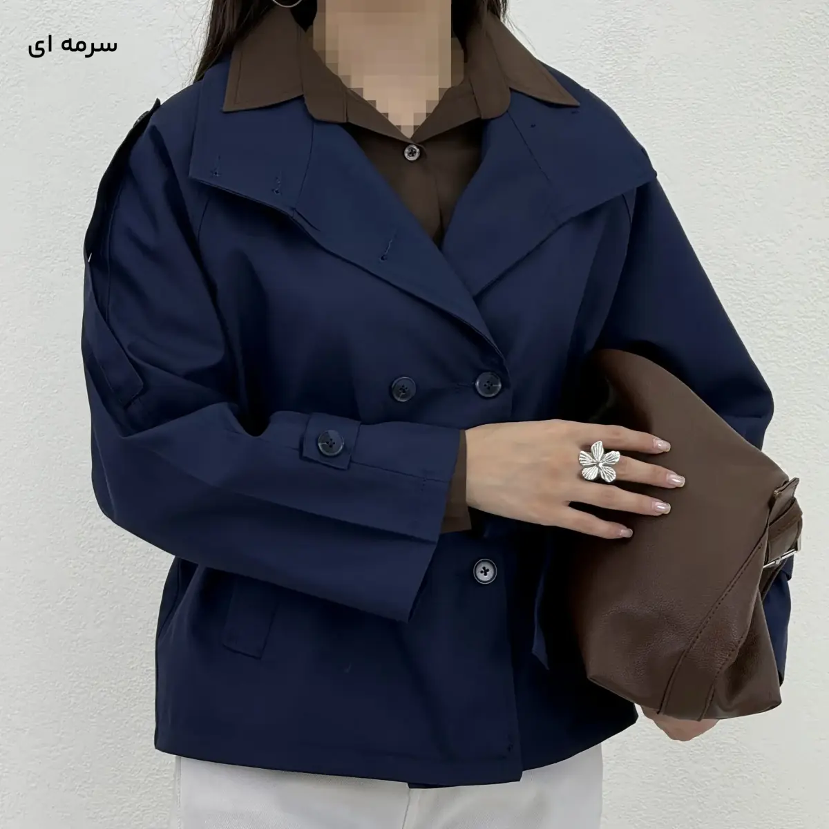 ترنچ کت زنانه کمربند دار کتان | آی بولک