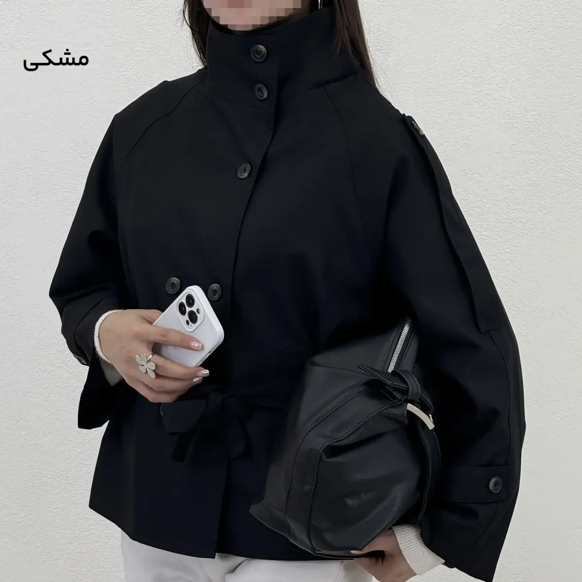 ترنچ کت زنانه کمربند دار کتان | آی بولک