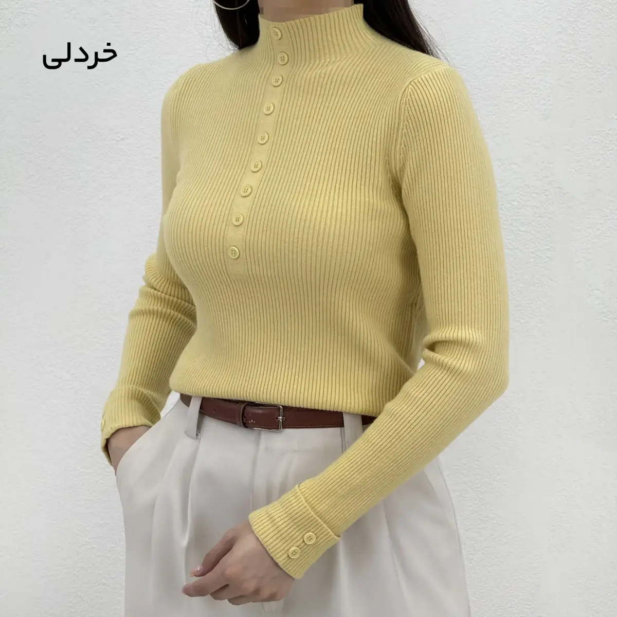 بلوز بافت زنانه مچ‌ دکمه | آی بولک