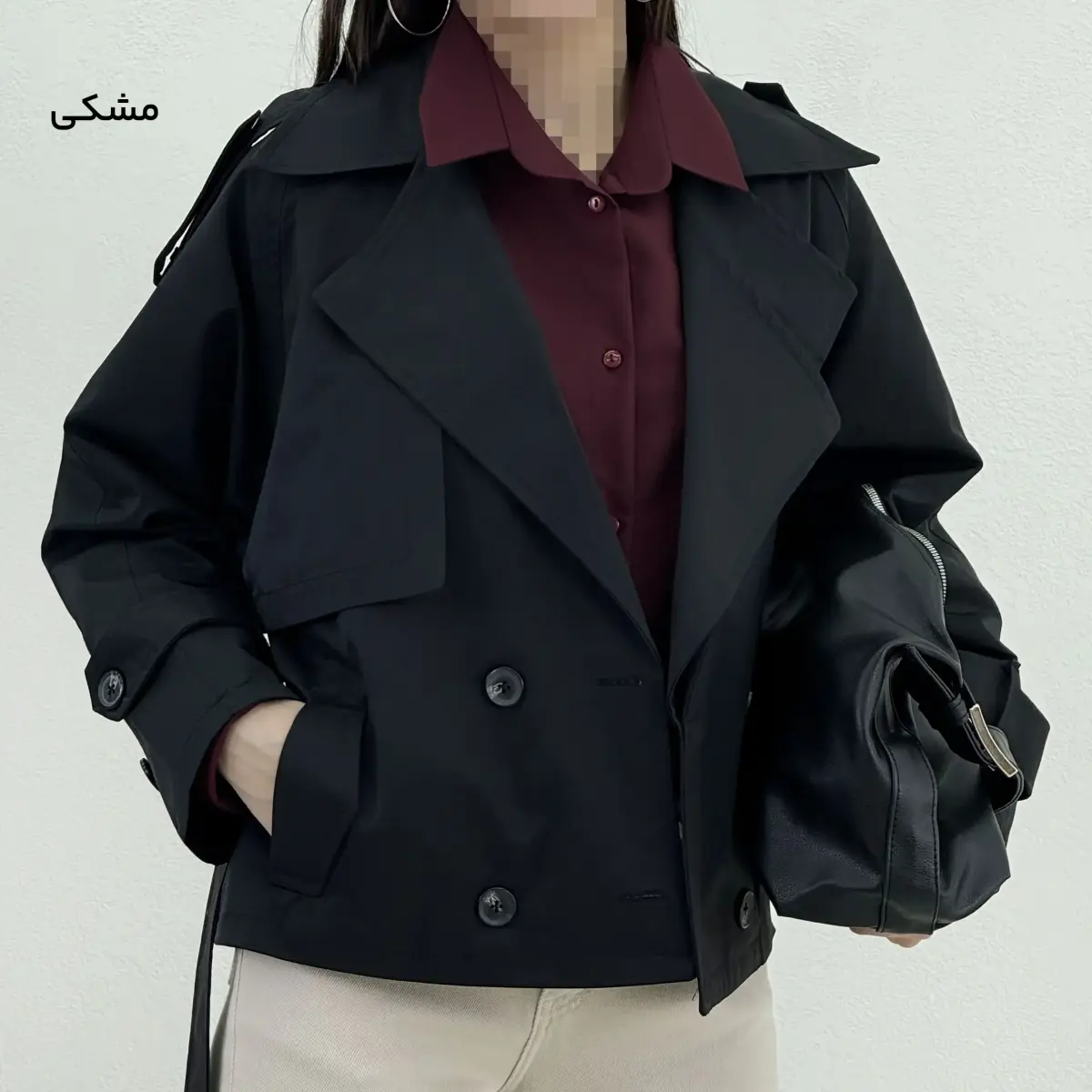 ترنچ کت کوتاه زنانه کتان | آی بولک