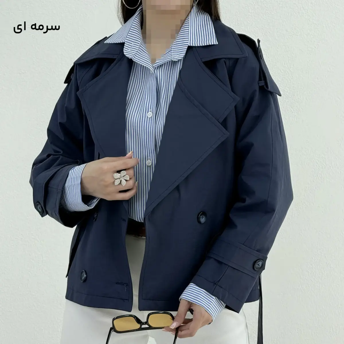 ترنچ کت کوتاه زنانه کتان | آی بولک