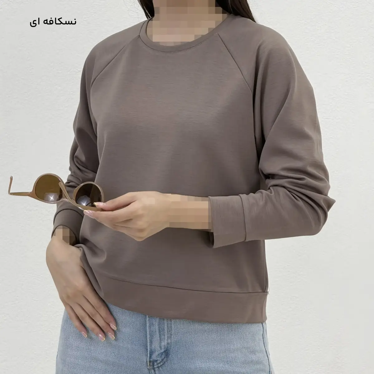 بلوز زنانه یقه گرد اویشو | آی بولک