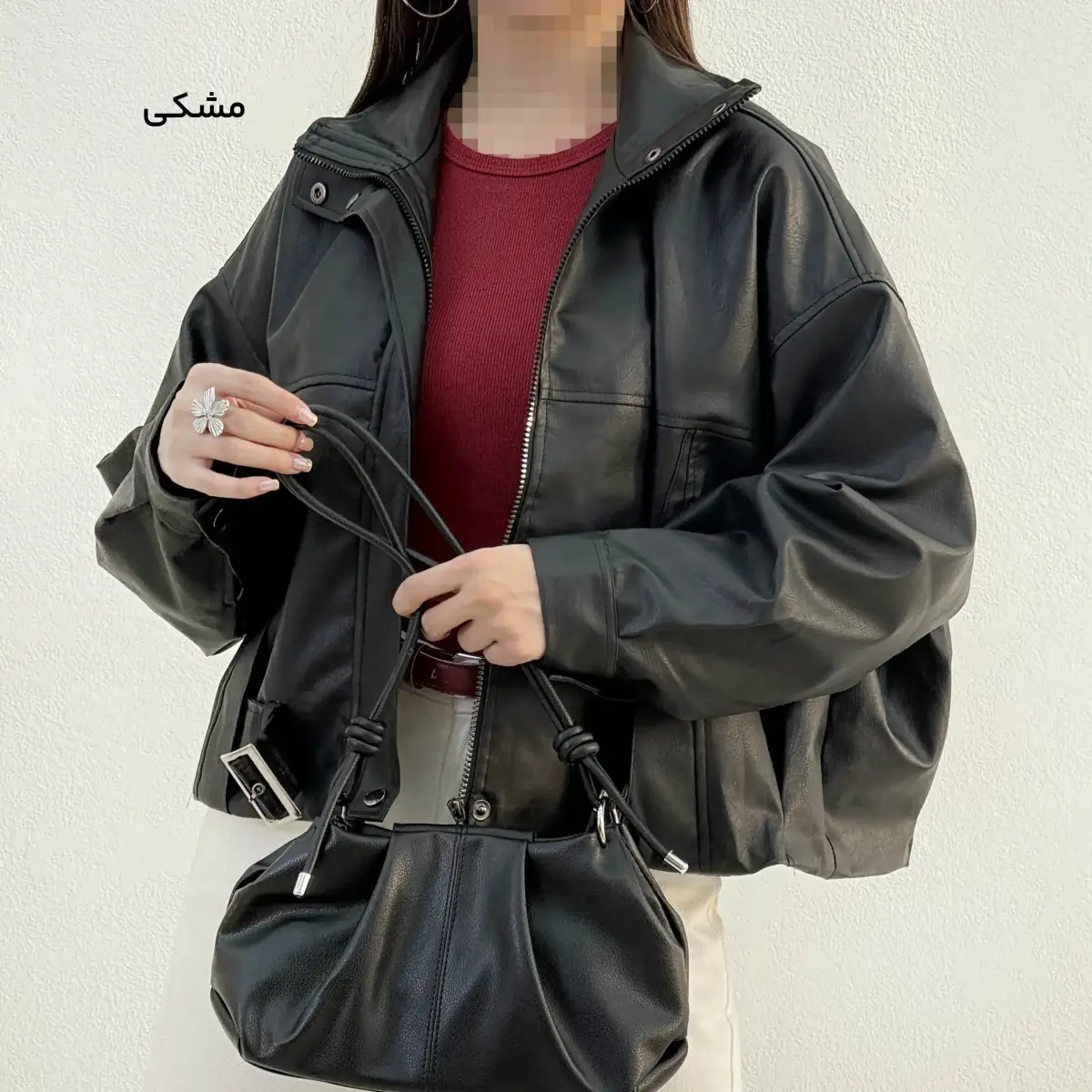 بامبر جکت زنانه چرم مدل کژوال | آی بولک