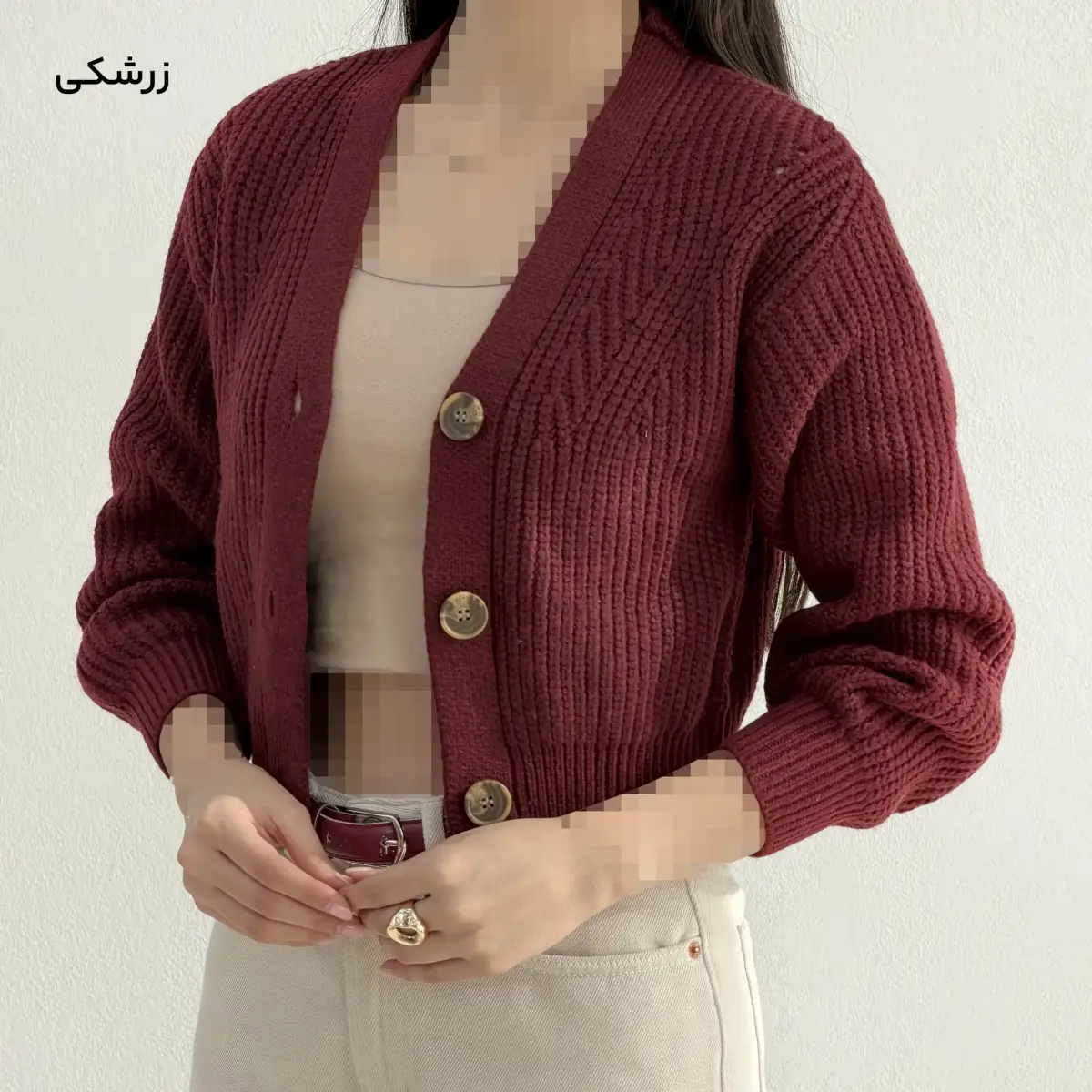کاردیگان بافت زنانه جلو دکمه زارا | آی بولک