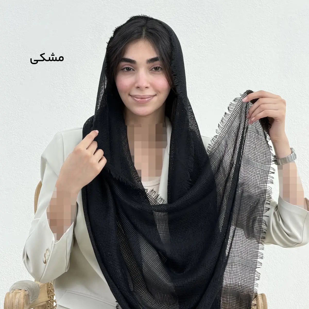 شال زنانه لینن حصیری | آی بولک