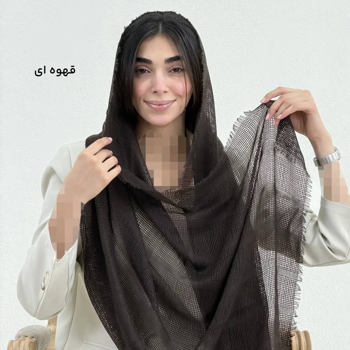 شال زنانه لینن حصیری | آی بولک