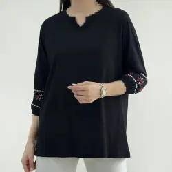 بلوز زنانه آستین گلدوزی سنتی | آی بولک