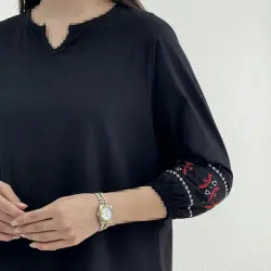 بلوز زنانه آستین گلدوزی سنتی | آی بولک