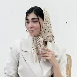 مینی اسکارف زنانه خالخالی تویل | آی بولک