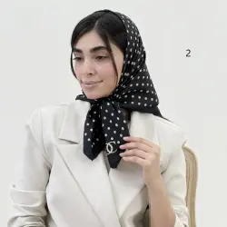مینی اسکارف زنانه خالخالی تویل | آی بولک