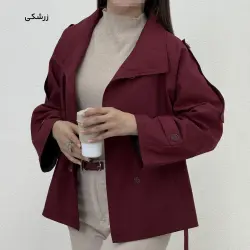 ترنچ کت زنانه کمربند دار کتان | آی بولک