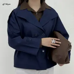 ترنچ کت زنانه کمربند دار کتان | آی بولک