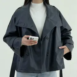 کت چرم زنانه یقه ایستاده | آی بولک